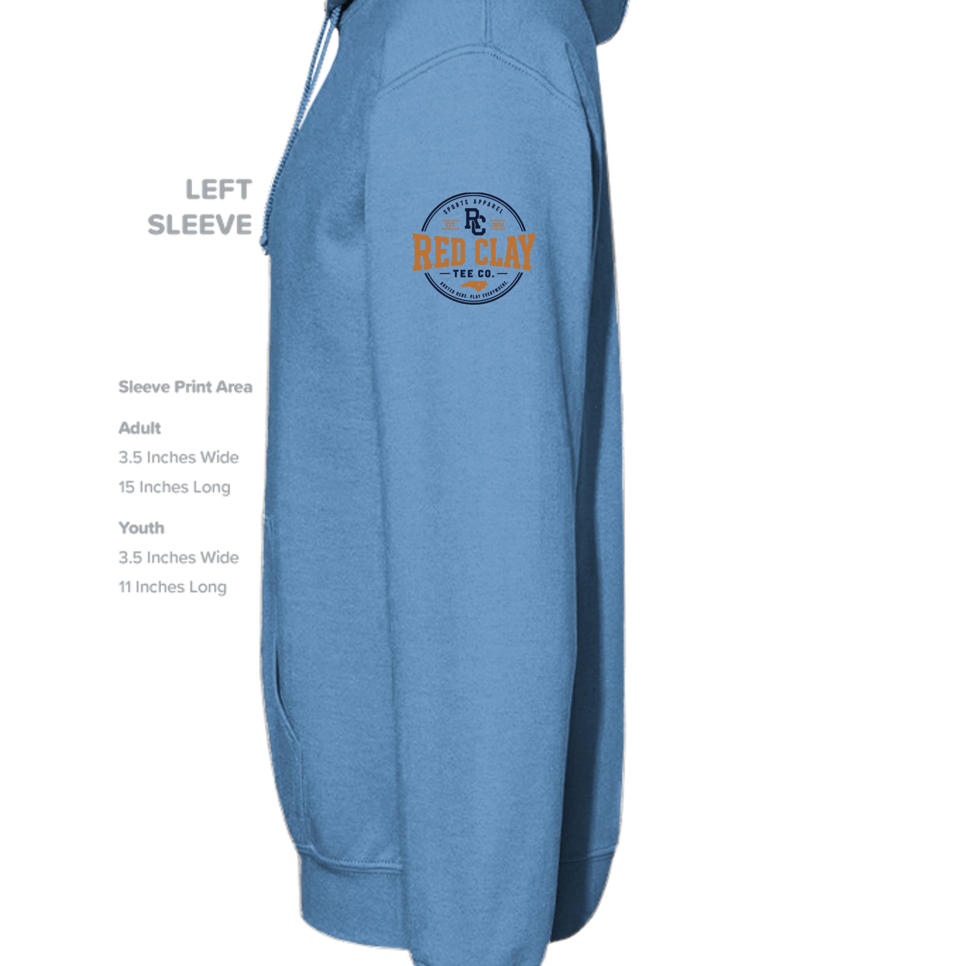 CAROLINA BLUE - G185B - SLEEVE_LEFT