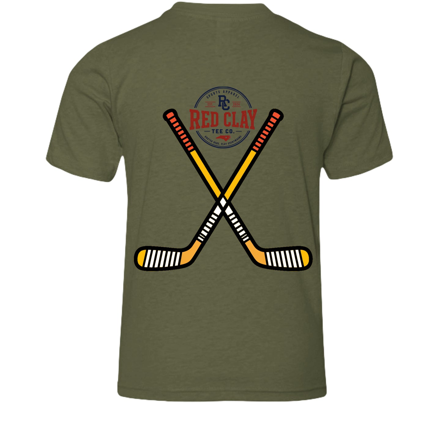 Heather Military Green - 3001YCVC - BACK
