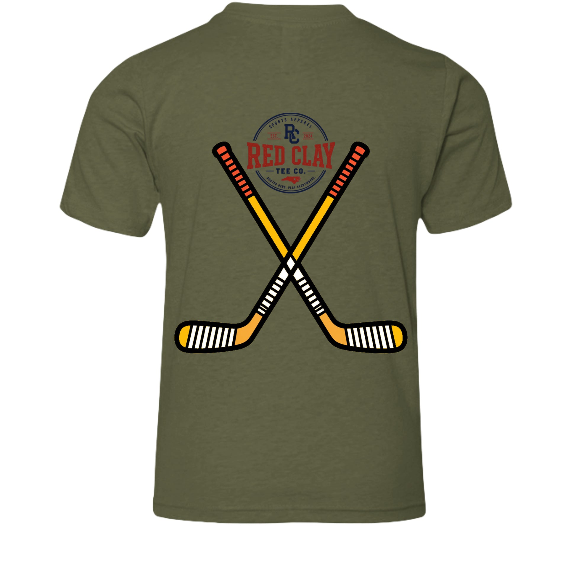 Heather Military Green - 3001YCVC - BACK