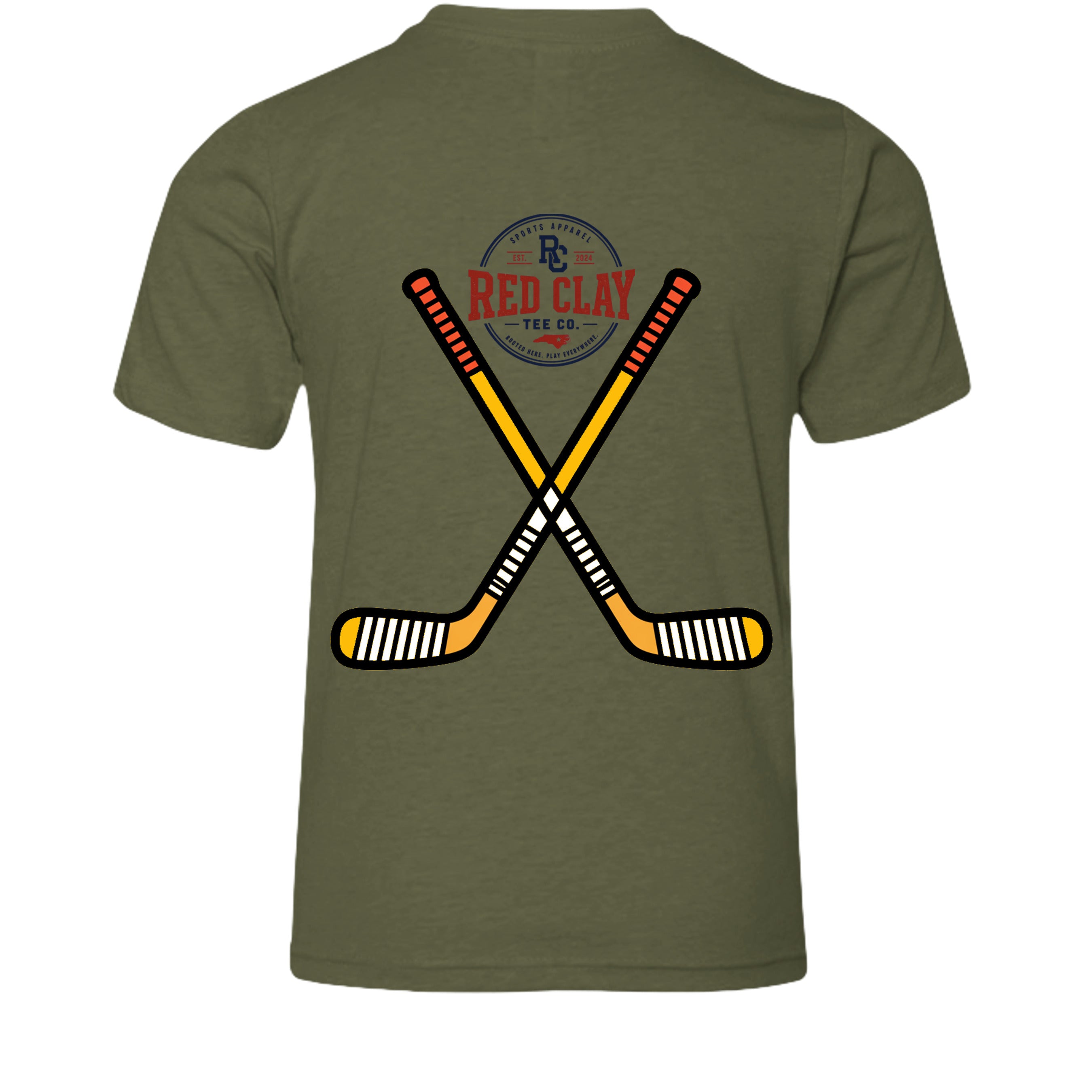 Heather Military Green - 3001YCVC - BACK
