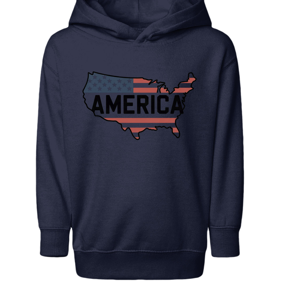 NAVY - 3326 - FRONT America Toddler Pullover Hoodie