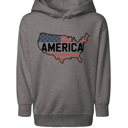 Granite Heather - 3326 - FRONT America Toddler Pullover Hoodie