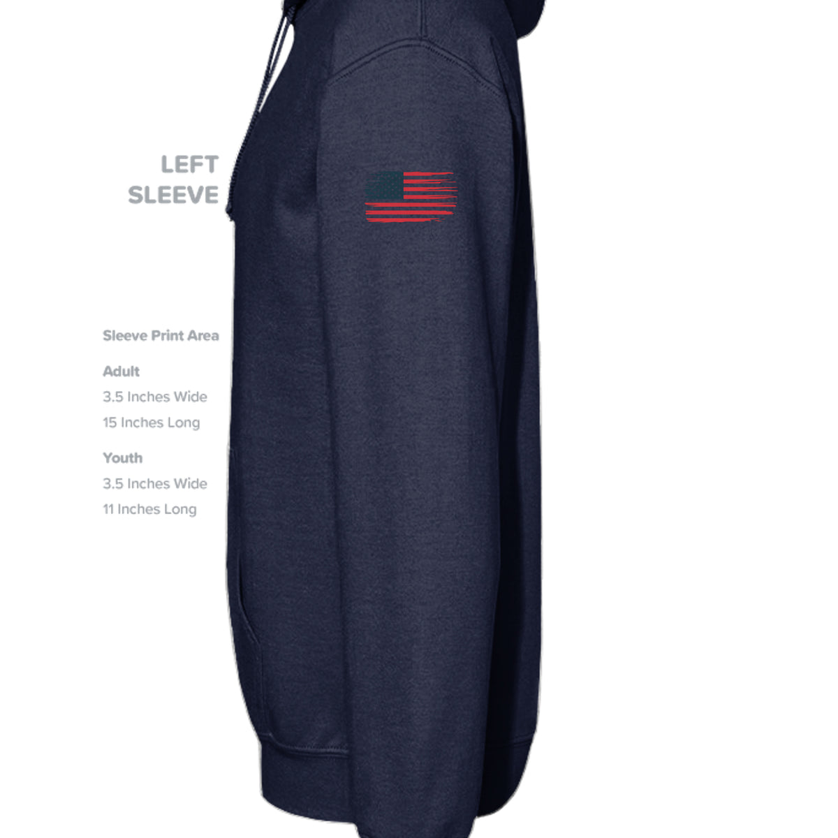 NAVY - 3326 - SLEEVE_LEFT America Toddler Pullover Hoodie