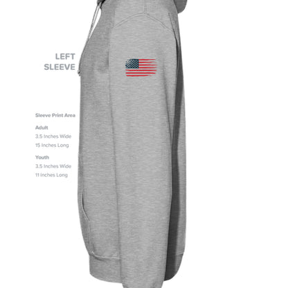 HEATHER - 3326 - SLEEVE_LEFT America Toddler Pullover Hoodie