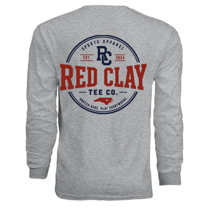 SPORT GREY - G240 - BACK Clay Adult Long Sleeve T-Shirt