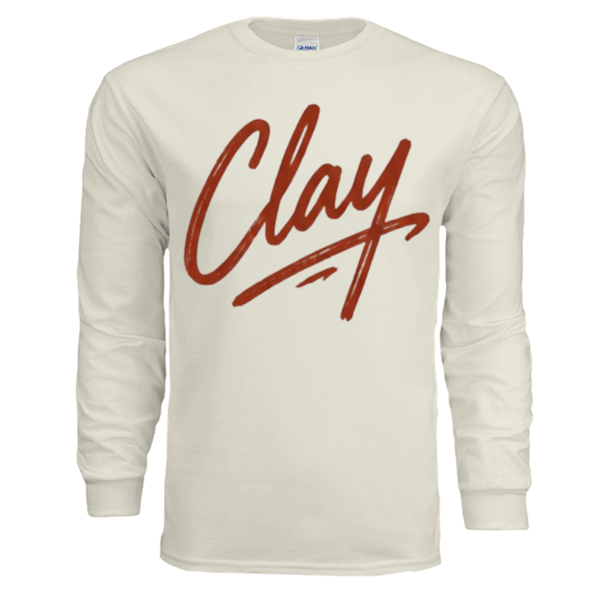 NATURAL - G240 - FRONT Clay Adult Long Sleeve T-Shirt