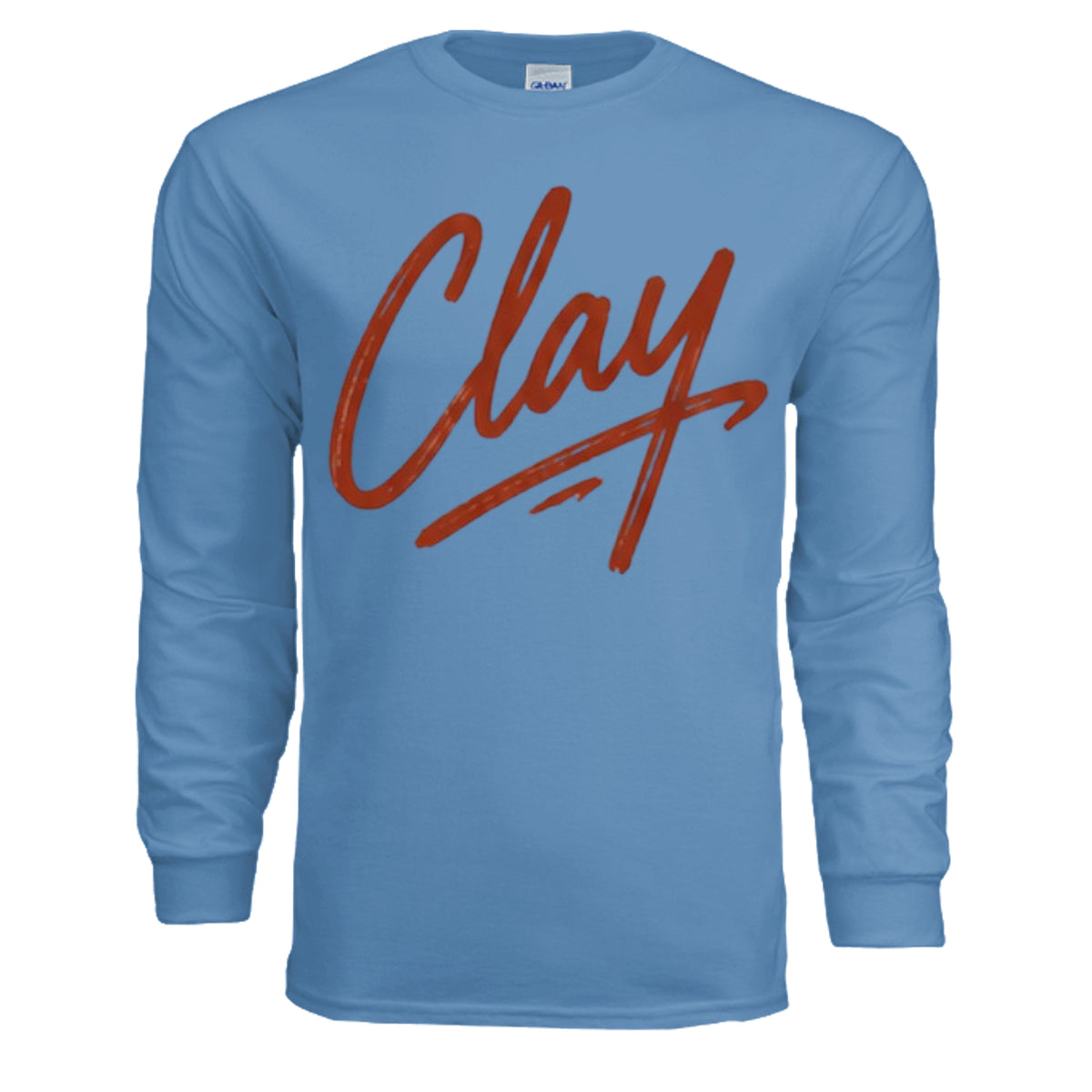 CAROLINA BLUE - G240 - FRONT Clay Adult Long Sleeve T-Shirt