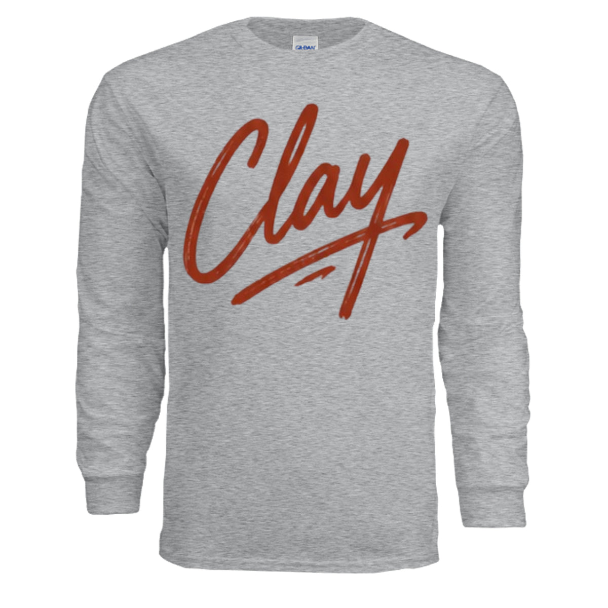 SPORT GREY - G240 - FRONT Clay Adult Long Sleeve T-Shirt