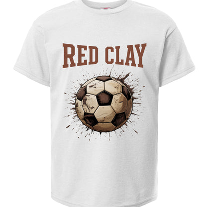 WHITE - 5480 - FRONTYouth Muddy Soccer Ball T