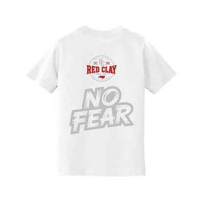 Carolina Proud No Fear Toddler Tee featuring a navy shirt with the Carolina map and bold text.