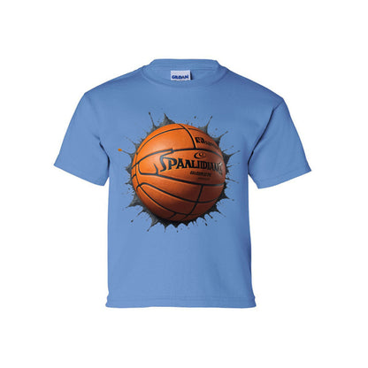 Basketball Blast Youth Basketball Tee featuring a bold basketball graphic from Red Clay Tee Company.