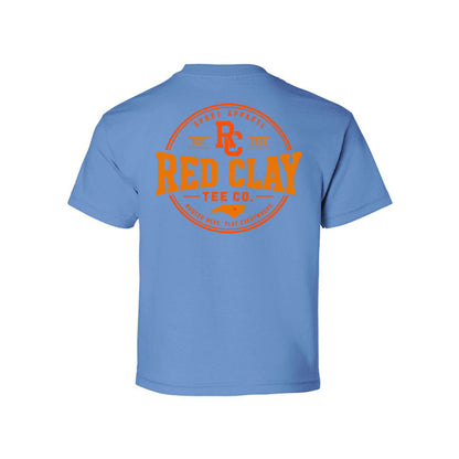 Basketball Blast Youth Basketball Tee featuring a bold basketball graphic from Red Clay Tee Company.