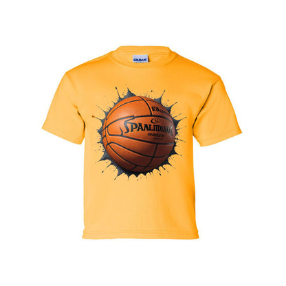 Basketball Blast Youth Basketball Tee featuring a bold basketball graphic from Red Clay Tee Company.