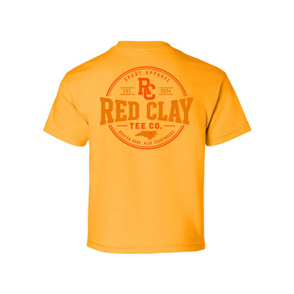 Basketball Blast Youth Basketball Tee featuring a bold basketball graphic from Red Clay Tee Company.