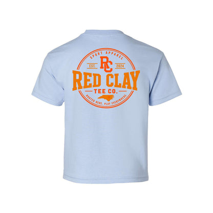 Basketball Blast Youth Basketball Tee featuring a bold basketball graphic from Red Clay Tee Company.