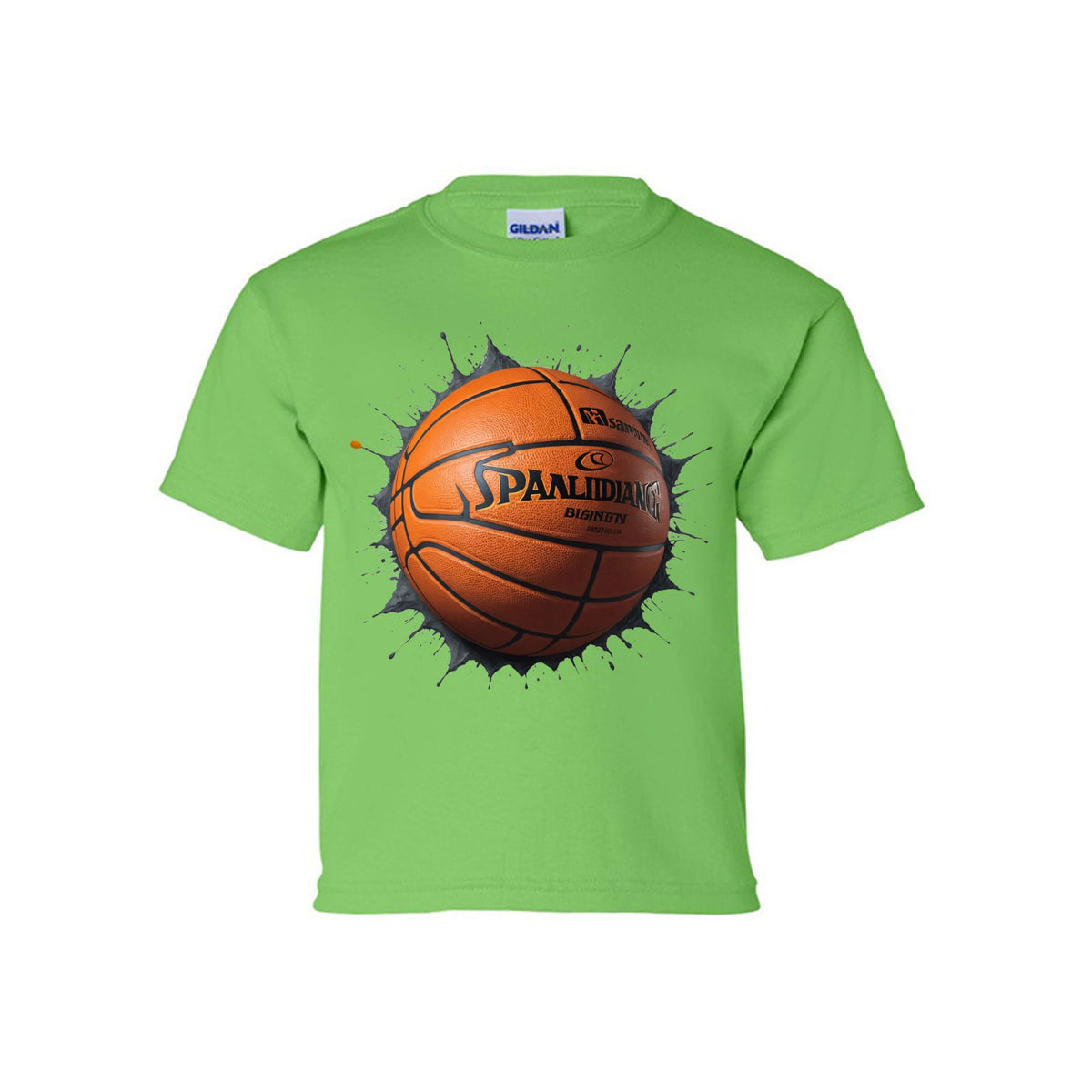 Basketball Blast Youth Basketball Tee featuring a bold basketball graphic from Red Clay Tee Company.