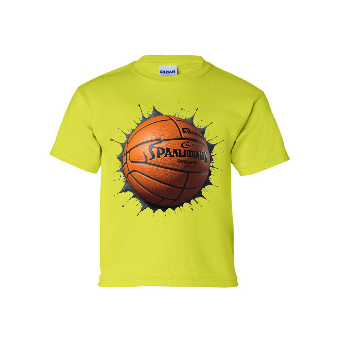 Basketball Blast Youth Basketball Tee featuring a bold basketball graphic from Red Clay Tee Company.