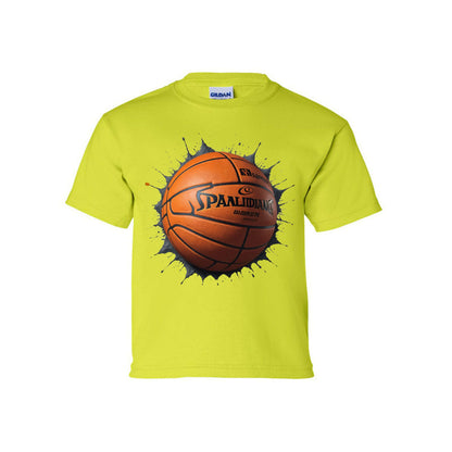 Basketball Blast Youth Basketball Tee featuring a bold basketball graphic from Red Clay Tee Company.