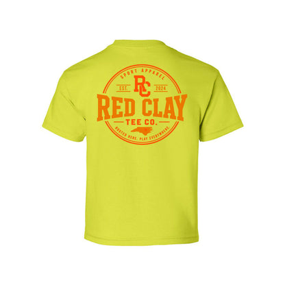 Basketball Blast Youth Basketball Tee featuring a bold basketball graphic from Red Clay Tee Company.