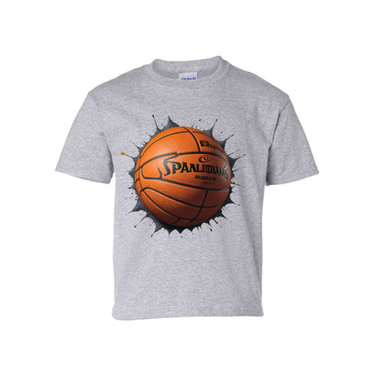 Basketball Blast Youth Basketball Tee featuring a bold basketball graphic from Red Clay Tee Company.