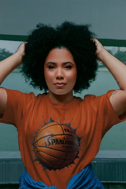 Basketball Blast Youth Basketball Tee featuring a bold basketball graphic from Red Clay Tee Company.